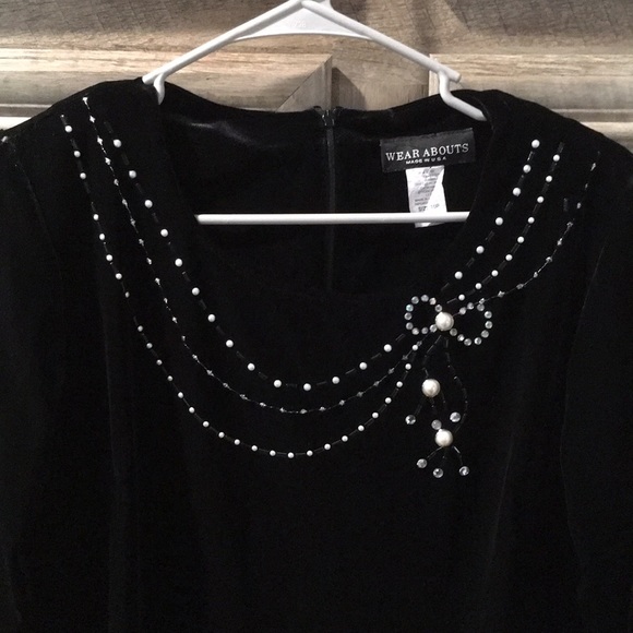 Black Color Women’s Size 10 Petite Polyester Dress - Picture 2 of 8